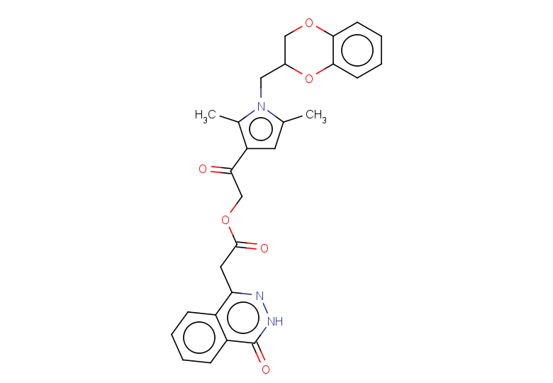 2-{1-[(2,3-dihydro-1,4-benzodioxin-2-yl)methyl]-2,5-dimethyl-1H-pyrrol-3-yl}-2-oxoethyl 2-(4-oxo-3,4-dihydrophthalazin-1-yl)acetate