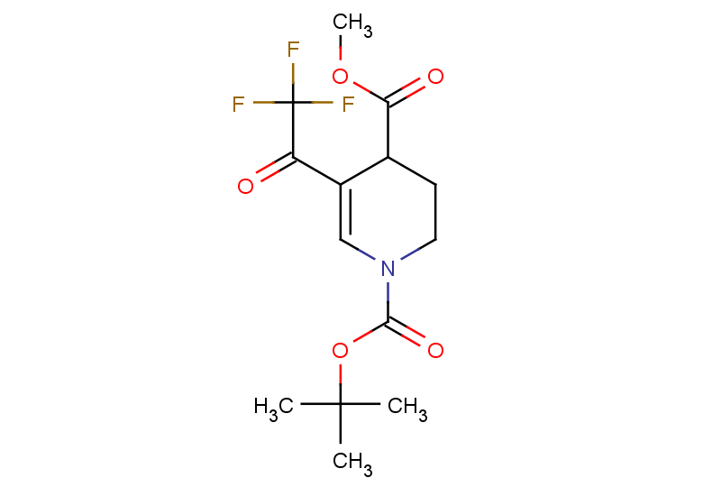 1-tert-butyl 4-methyl 5-(trifluoroacetyl)-1,2,3,4-tetrahydropyridine-1,4-dicarboxylate