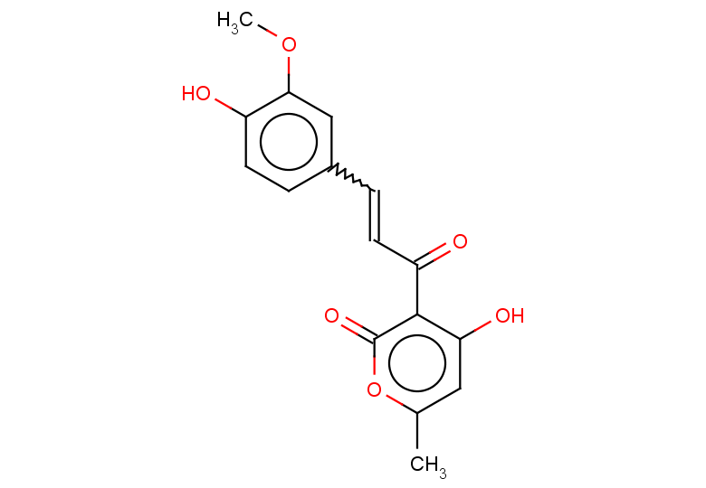 4-hydroxy-3-[3-(4-hydroxy-3-methoxyphenyl)prop-2-enoyl]-6-methyl-2H-pyran-2-one