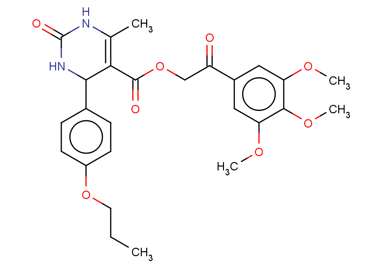 2-oxo-2-(3,4,5-trimethoxyphenyl)ethyl 6-methyl-2-oxo-4-(4-propoxyphenyl)-1,2,3,4-tetrahydropyrimidine-5-carboxylate