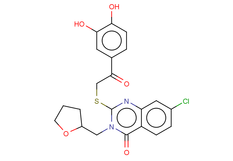 7-chloro-2-{[2-(3,4-dihydroxyphenyl)-2-oxoethyl]sulfanyl}-3-[(oxolan-2-yl)methyl]-3,4-dihydroquinazolin-4-one