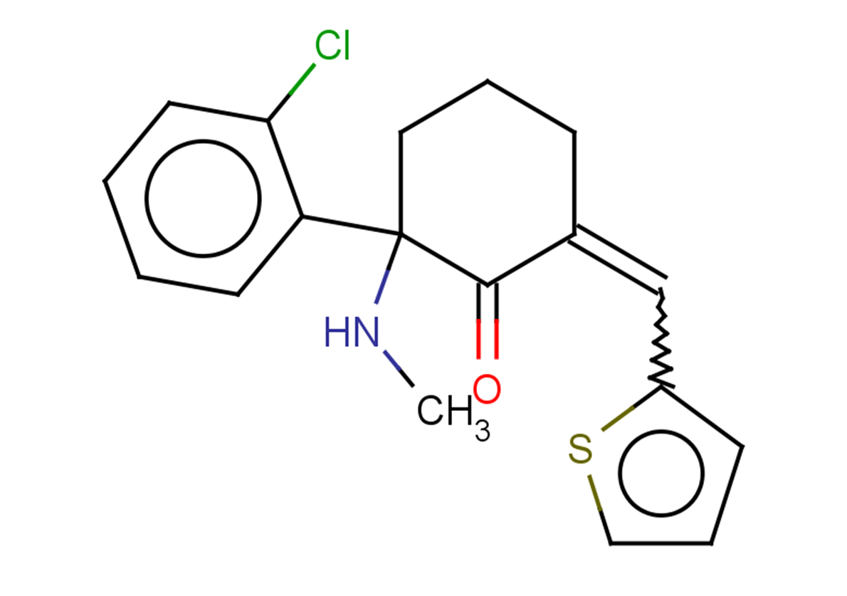 2-(2-chlorophenyl)-2-(methylamino)-6-(thiophen-2-ylmethylidene)cyclohexan-1-one