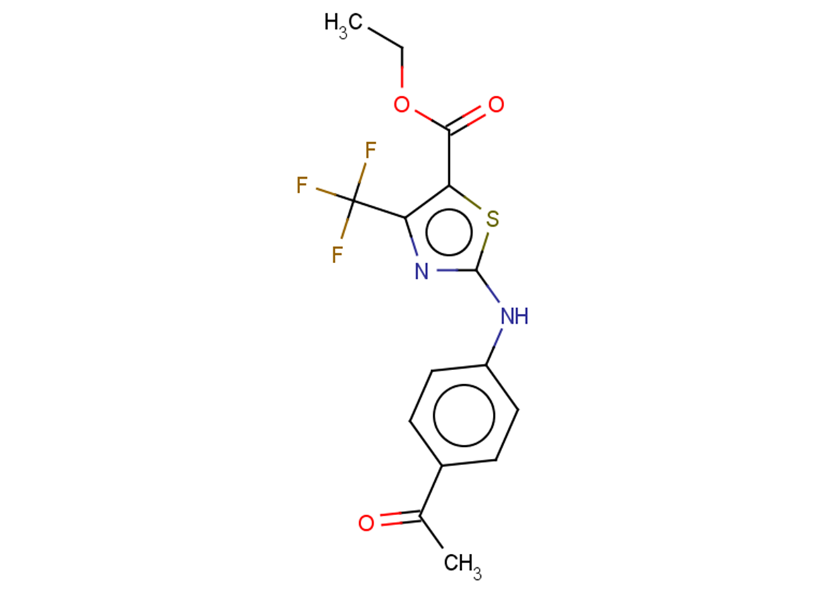 ETHYL 2-[(4-ACETYLPHENYL)AMINO]-4-(TRIFLUOROMETHYL)-1,3-THIAZOLE-5-CARBOX+