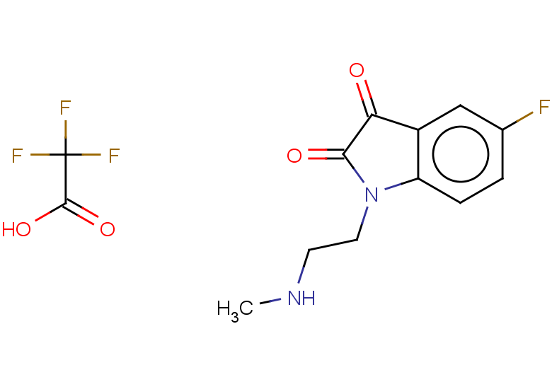 5-fluoro-1-[2-(methylamino)ethyl]-2,3-dihydro-1H-indole-2,3-dione, trifluoroacetic acid