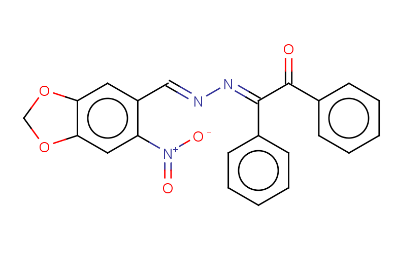 (2E)-2-[(2E)-2-[(6-nitro-1,3-dioxaindan-5-yl)methylidene]hydrazin-1-ylidene]-1,2-diphenylethan-1-one