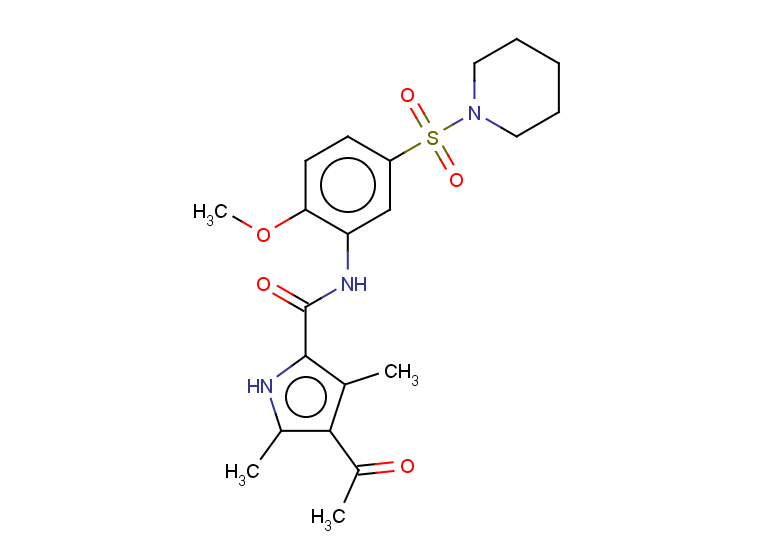4-acetyl-N-[2-methoxy-5-(piperidine-1-sulfonyl)phenyl]-3,5-dimethyl-1H-pyrrole-2-carboxamide