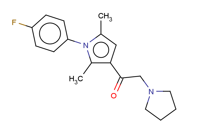 1-[1-(4-fluoro-phenyl)-2,5-dimethyl-1H-pyrrol-3-yl]-2-pyrrolidin-1-yl-ethanone