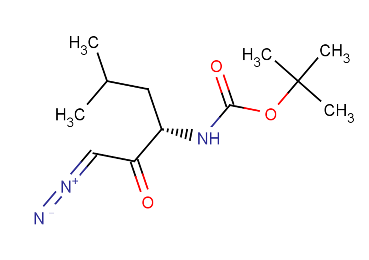 tert-butyl N-[(3S)-1-diazo-5-methyl-2-oxohexan-3-yl]carbamate
