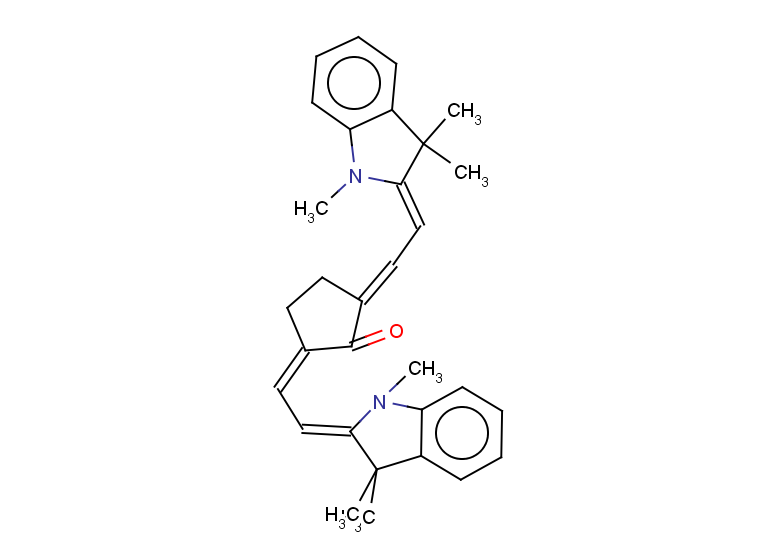 (2E,5E)-2-{2-[(2E)-1,3,3-trimethyl-2,3-dihydro-1H-indol-2-ylidene]ethylidene}-5-{2-[(2Z)-1,3,3-trimethyl-2,3-dihydro-1H-indol-2-ylidene]ethylidene}cyclopentan-1-one