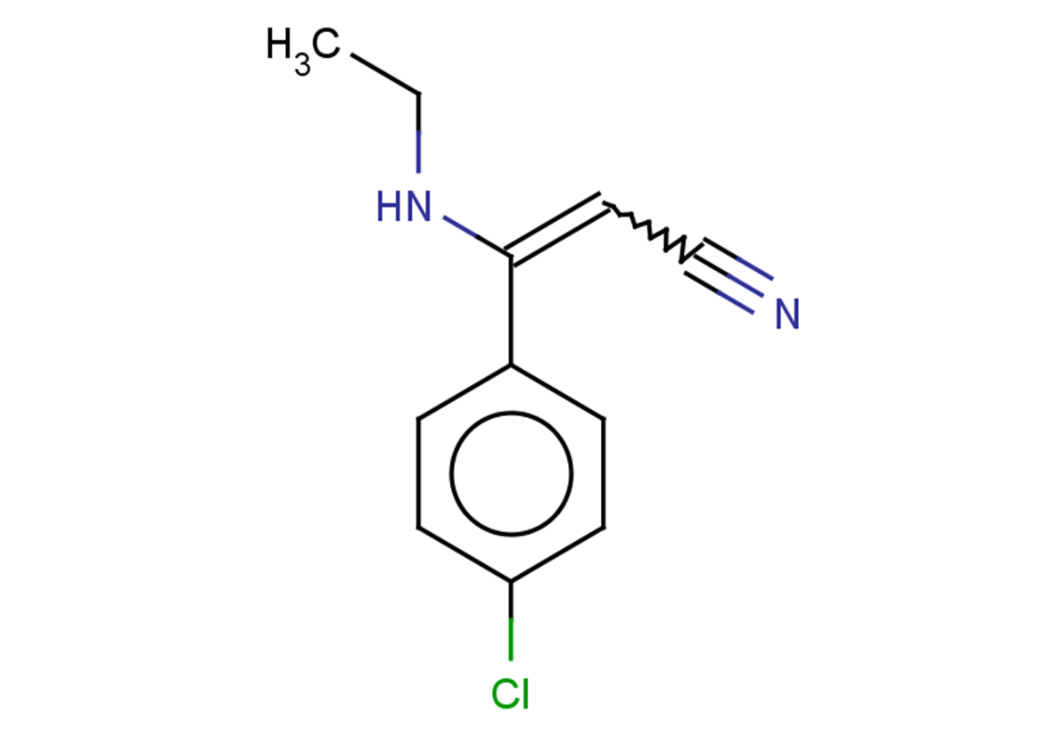 3-(4-chlorophenyl)-3-(ethylamino)prop-2-enenitrile