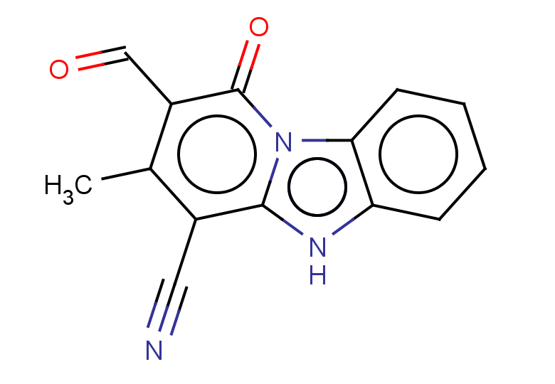 12-formyl-11-methyl-13-oxo-1,8-diazatricyclo[7.4.0.0,2,7]trideca-2,4,6,9,11-pentaene-10-carbonitrile