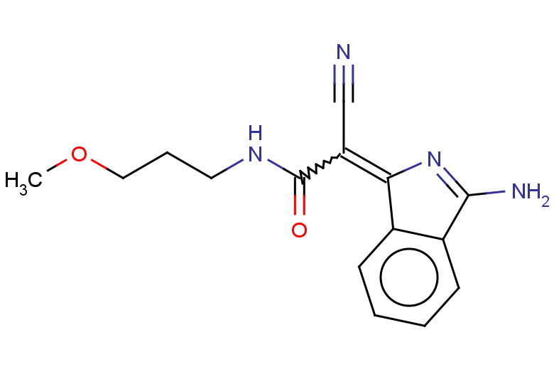2-(3-amino-1H-isoindol-1-ylidene)-2-cyano-N-(3-methoxypropyl)acetamide