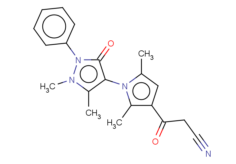 3-[1-(1,5-dimethyl-3-oxo-2-phenyl-2,3-dihydro-1H-pyrazol-4-yl)-2,5-dimethyl-1H-pyrrol-3-yl]-3-oxopropanenitrile