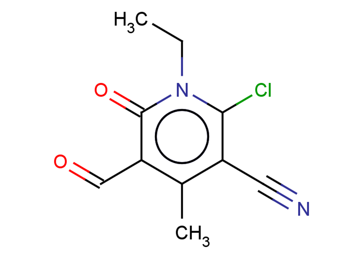 2-chloro-1-ethyl-5-formyl-4-methyl-6-oxo-1,6-dihydropyridine-3-carbonitrile