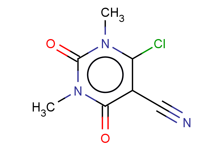 6-chloro-1,3-dimethyl-2,4-dioxo-1,2,3,4-tetrahydropyrimidine-5-carbonitrile