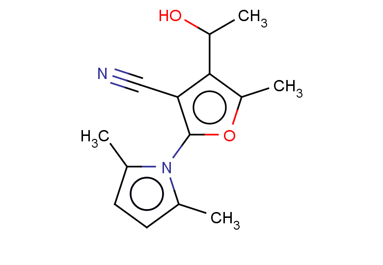 2-(2,5-dimethyl-1H-pyrrol-1-yl)-4-(1-hydroxyethyl)-5-methylfuran-3-carbonitrile