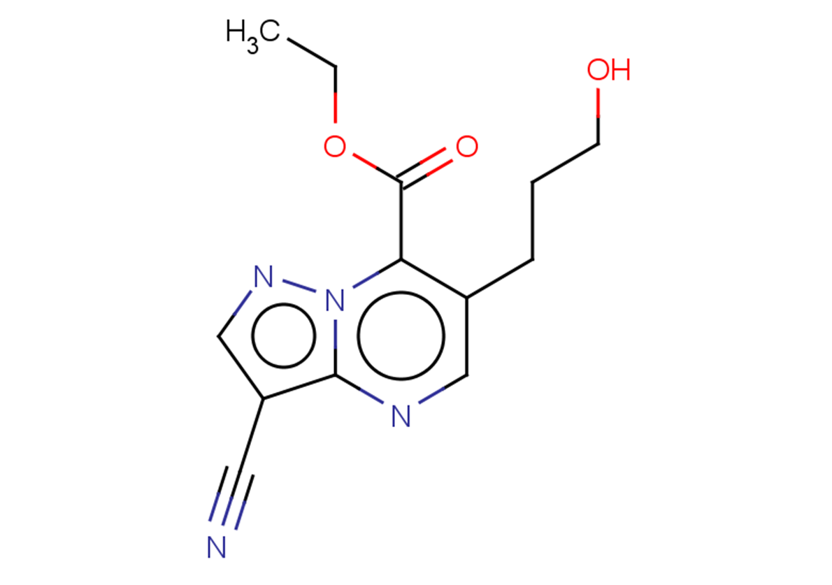 ethyl 3-cyano-6-(3-hydroxypropyl)pyrazolo[1,5-a]pyrimidine-7-carboxylate