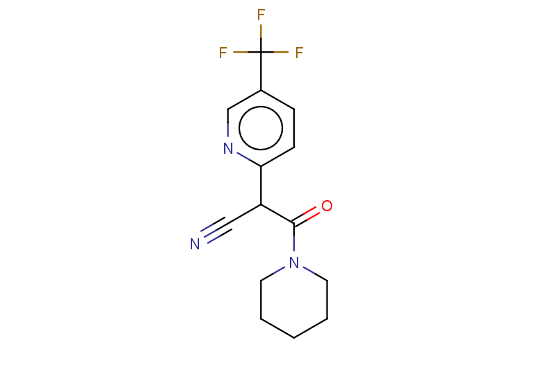 3-oxo-3-(piperidin-1-yl)-2-[5-(trifluoromethyl)pyridin-2-yl]propanenitrile