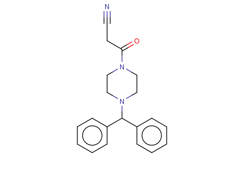 3-[4-(diphenylmethyl)piperazin-1-yl]-3-oxopropanenitrile