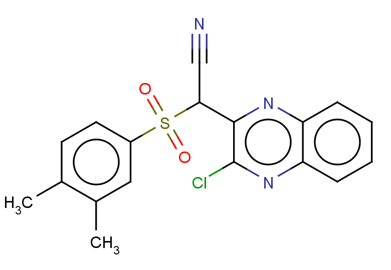 2-(3-chloroquinoxalin-2-yl)-2-(3,4-dimethylbenzenesulfonyl)acetonitrile