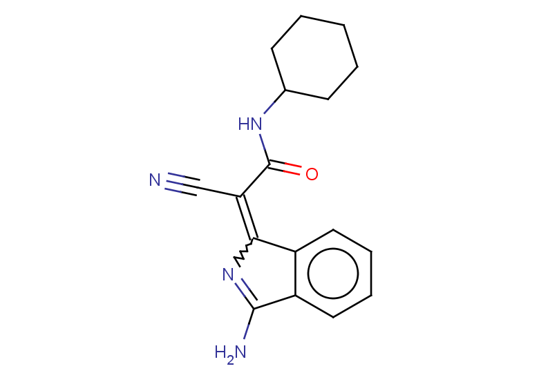 2-(3-amino-1H-isoindol-1-ylidene)-2-cyano-N-cyclohexylacetamide