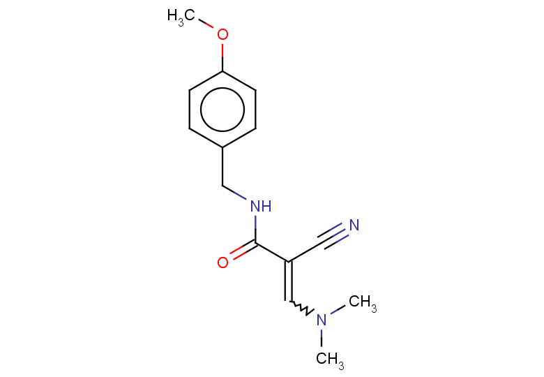 2-cyano-3-(dimethylamino)-N-[(4-methoxyphenyl)methyl]prop-2-enamide