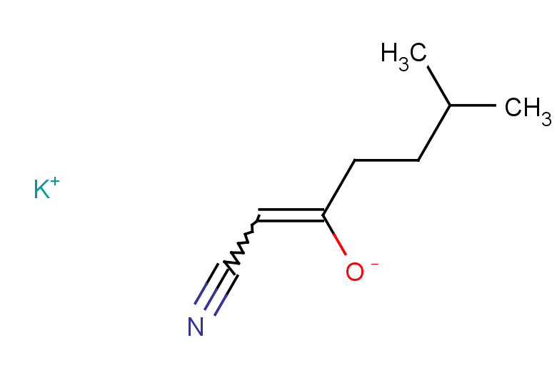 potassium 1-cyano-5-methylhex-1-en-2-olate