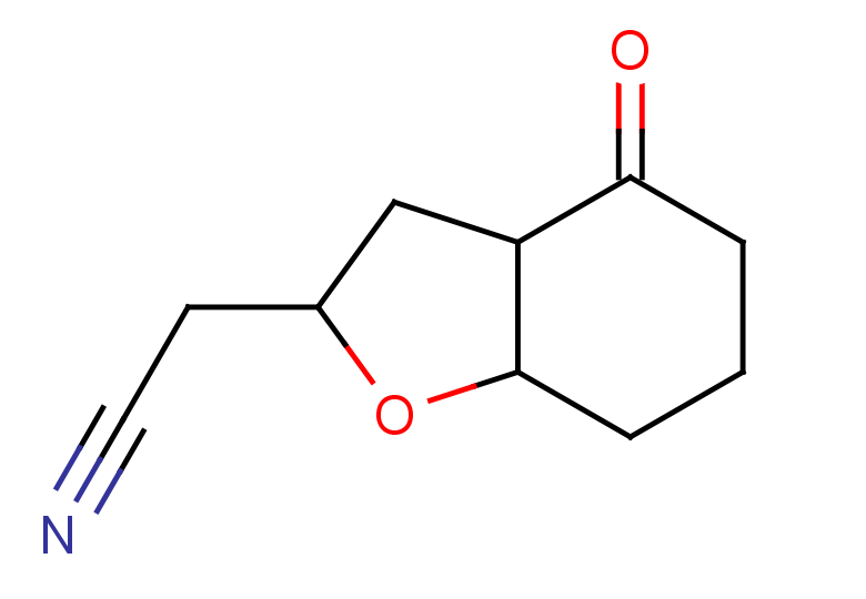 2-(4-oxo-octahydro-1-benzofuran-2-yl)acetonitrile