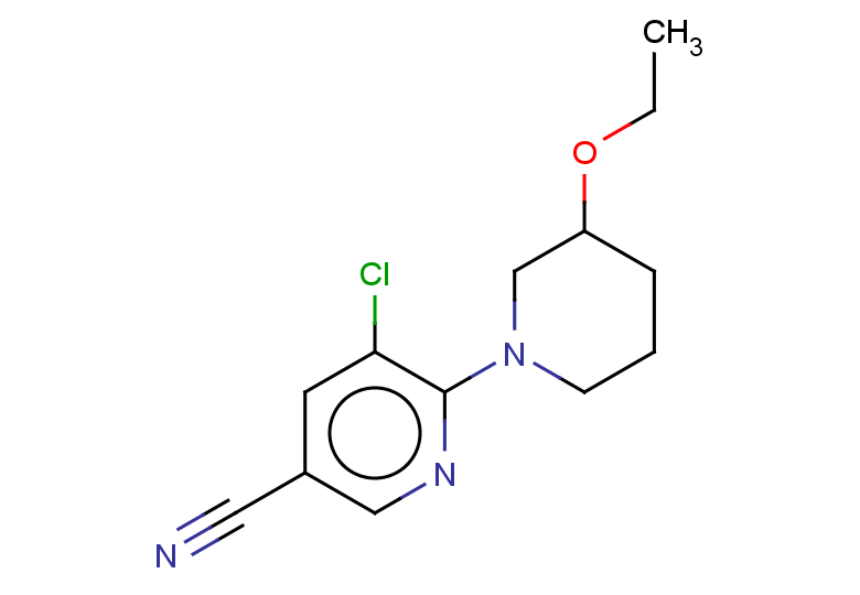 5-chloro-6-(3-ethoxypiperidin-1-yl)pyridine-3-carbonitrile