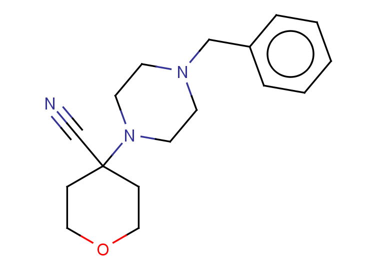 4-(4-benzylpiperazin-1-yl)oxane-4-carbonitrile