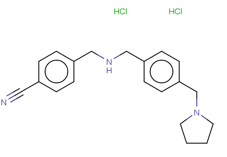 4-{[({4-[(pyrrolidin-1-yl)methyl]phenyl}methyl)amino]methyl}benzonitrile dihydrochloride