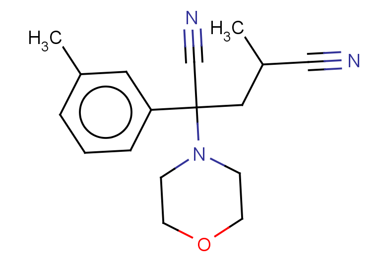 4-methyl-2-(3-methylphenyl)-2-(morpholin-4-yl)pentanedinitrile