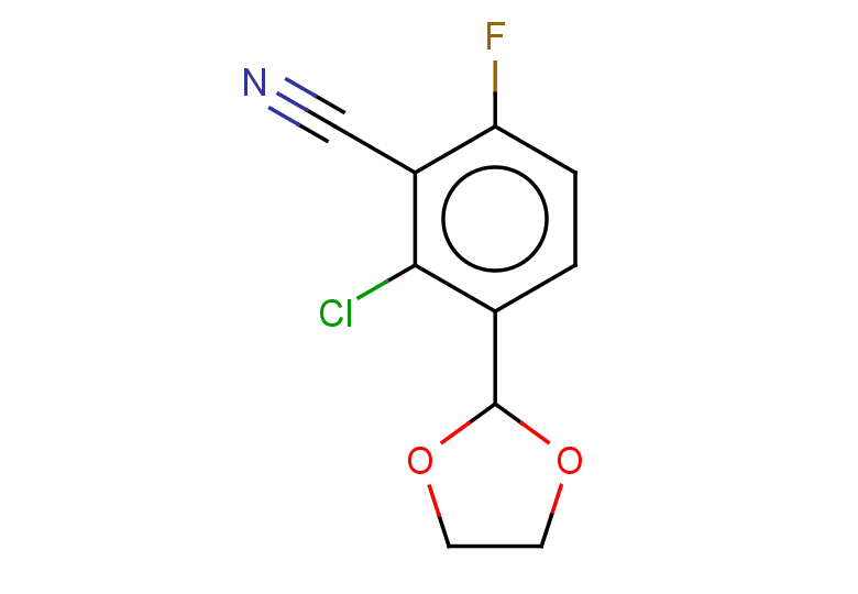 2-chloro-3-(1,3-dioxolan-2-yl)-6-fluorobenzonitrile