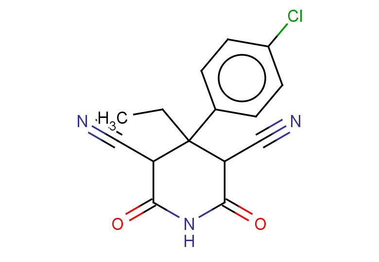 4-(4-chlorophenyl)-4-ethyl-2,6-dioxopiperidine-3,5-dicarbonitrile