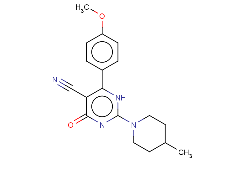 6-(4-methoxyphenyl)-2-(4-methylpiperidin-1-yl)-4-oxo-1,4-dihydropyrimidine-5-carbonitrile