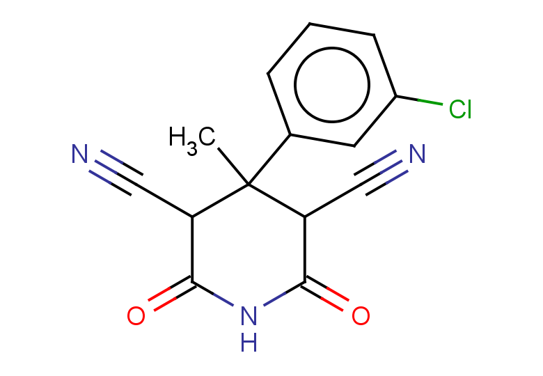 4-(3-chlorophenyl)-4-methyl-2,6-dioxopiperidine-3,5-dicarbonitrile