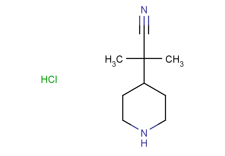 2-methyl-2-(piperidin-4-yl)propanenitrile hydrochloride