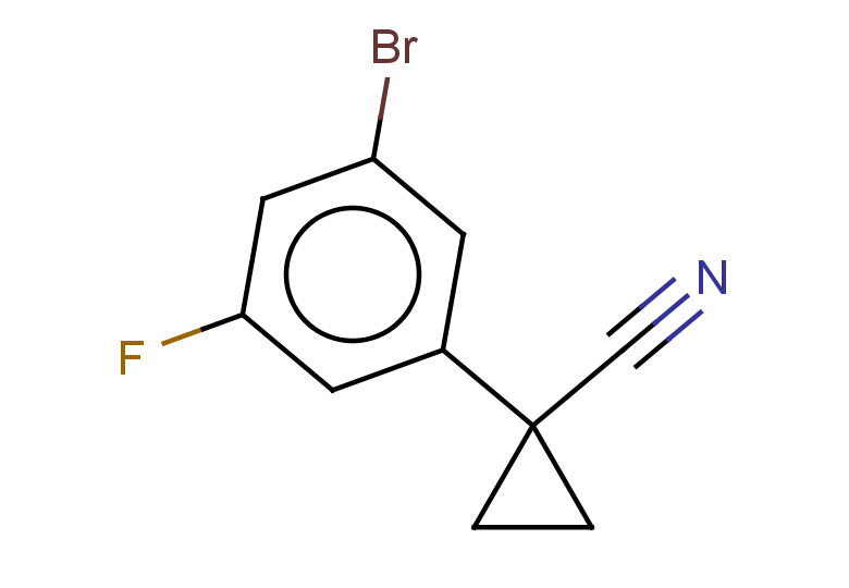 1-(3-bromo-5-fluorophenyl)cyclopropane-1-carbonitrile