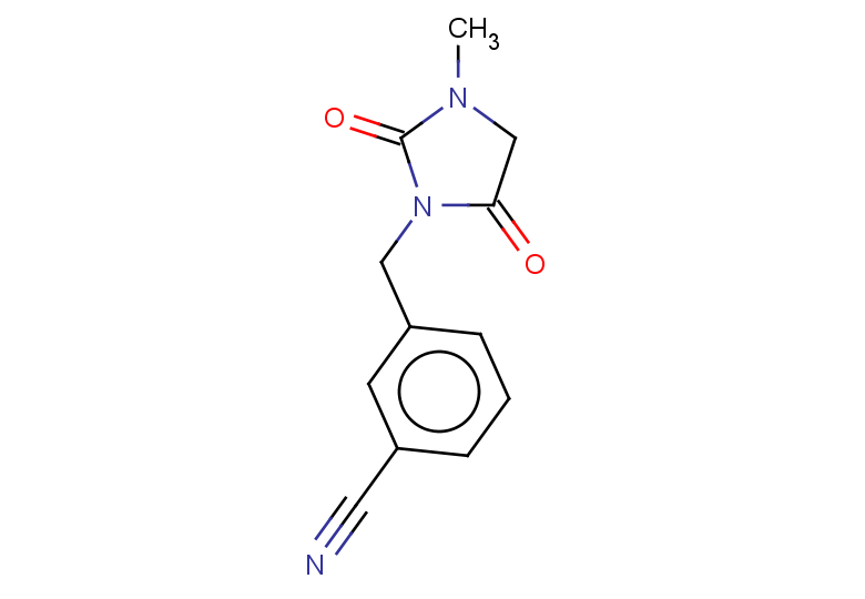 3-[(3-methyl-2,5-dioxoimidazolidin-1-yl)methyl]benzonitrile