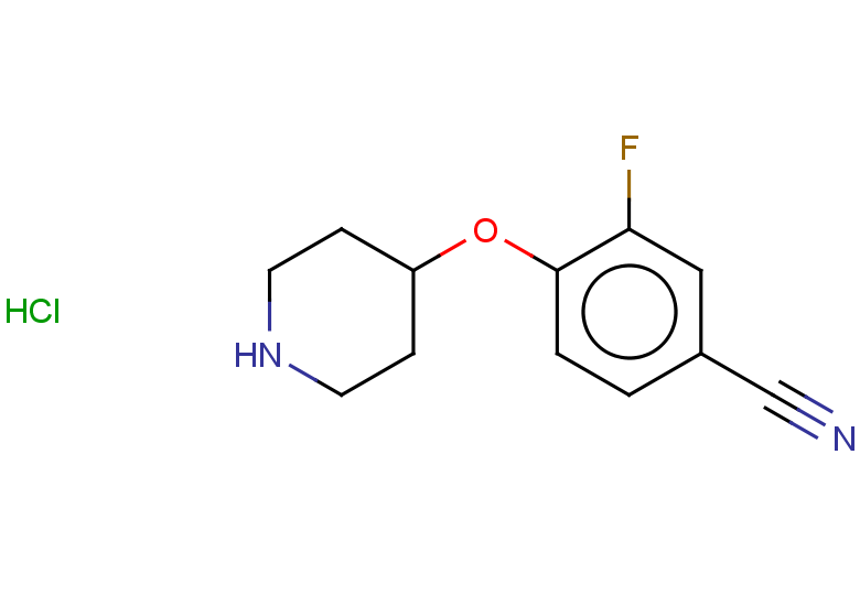 3-fluoro-4-(piperidin-4-yloxy)benzonitrile hydrochloride