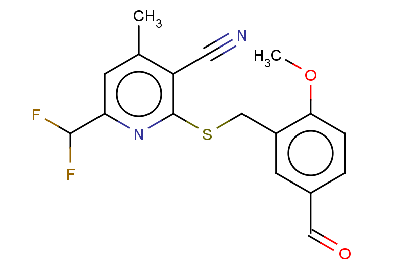 6-(difluoromethyl)-2-{[(5-formyl-2-methoxyphenyl)methyl]sulfanyl}-4-methylpyridine-3-carbonitrile