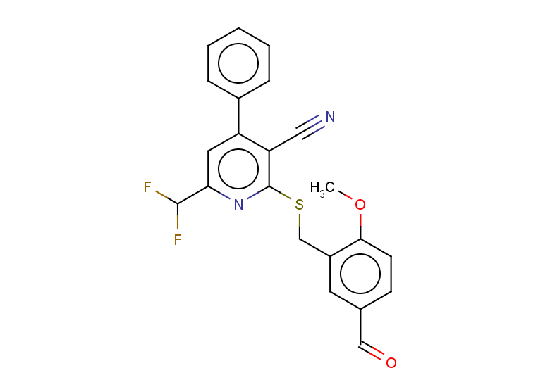 6-(difluoromethyl)-2-{[(5-formyl-2-methoxyphenyl)methyl]sulfanyl}-4-phenylpyridine-3-carbonitrile