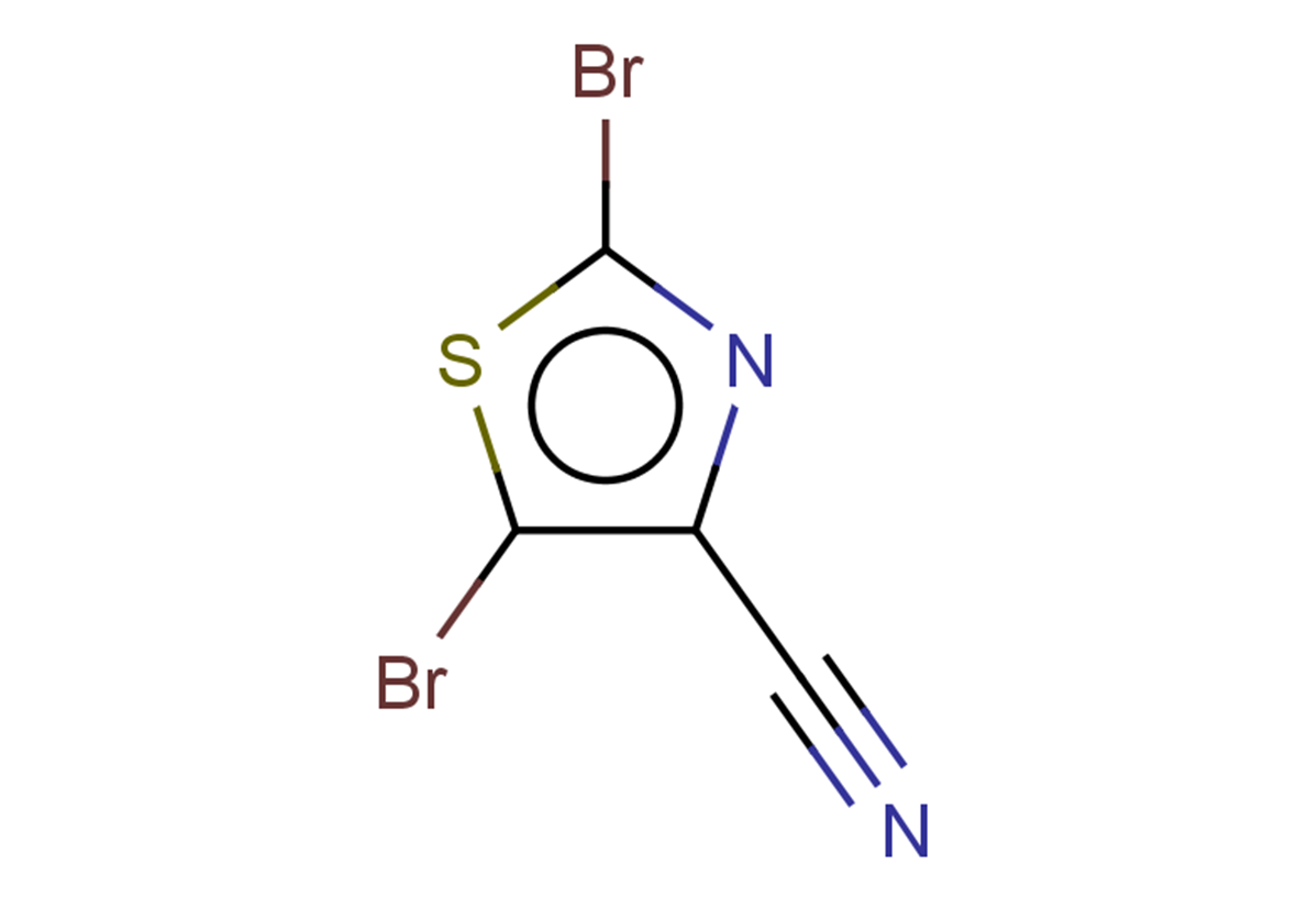 dibromo-1,3-thiazole-4-carbonitrile