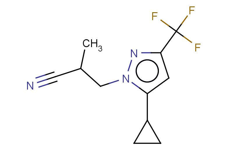 3-[5-CYCLOPROPYL-3-(TRIFLUOROMETHYL)-1H-PYRAZOL-1-YL]-2-METHYLPROPANENITR+