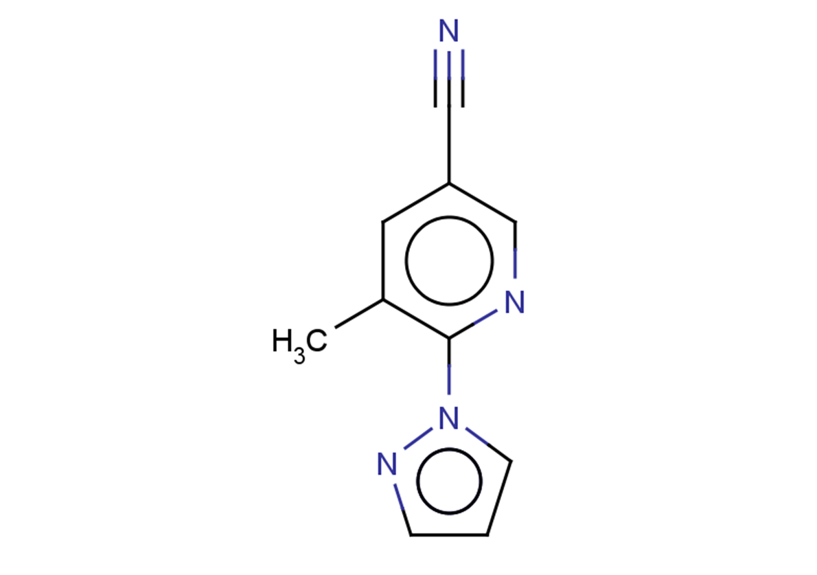 5-methyl-6-(1H-pyrazol-1-yl)pyridine-3-carbonitrile