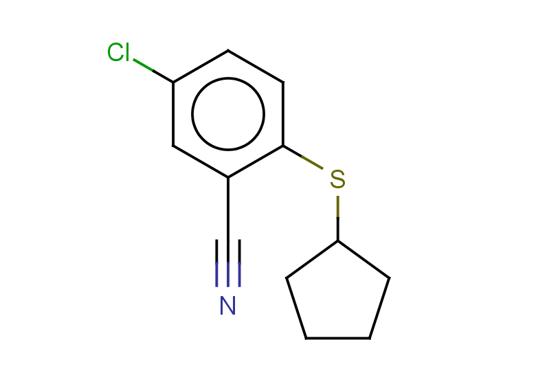 5-chloro-2-(cyclopentylsulfanyl)benzonitrile