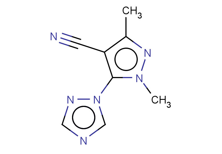 1,3-dimethyl-5-(1H-1,2,4-triazol-1-yl)-1H-pyrazole-4-carbonitrile
