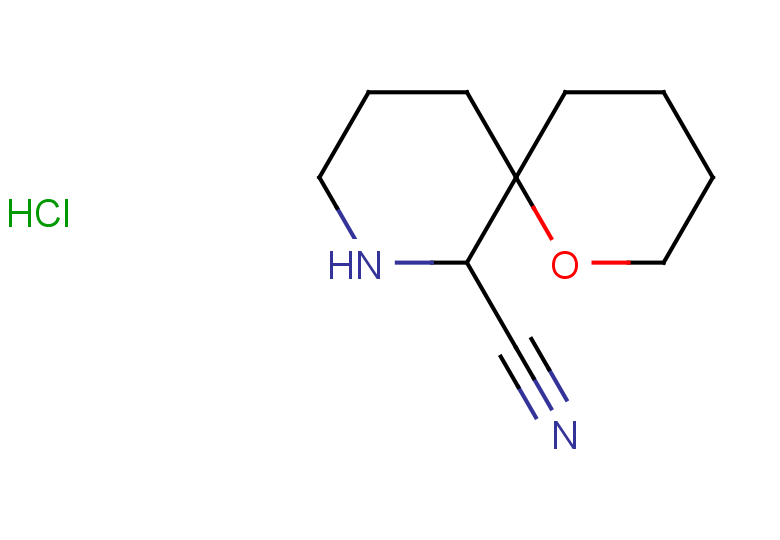 1-oxa-8-azaspiro[5.5]undecane-7-carbonitrile hydrochloride