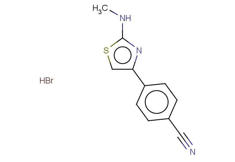 4-[2-(methylamino)-1,3-thiazol-4-yl]benzonitrile hydrobromide