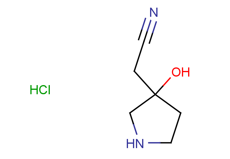 2-(3-hydroxypyrrolidin-3-yl)acetonitrile hydrochloride